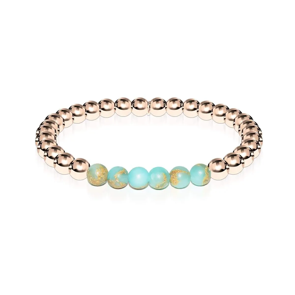 Elated | 18k Rose Gold | Snakeskin Gemstone | Expression Bracelet