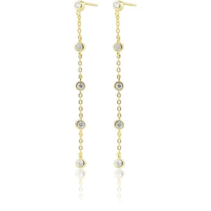 Elegant Capri Gold Plated Drop Earrings - Hypoallergenic & Tarnish Resistant