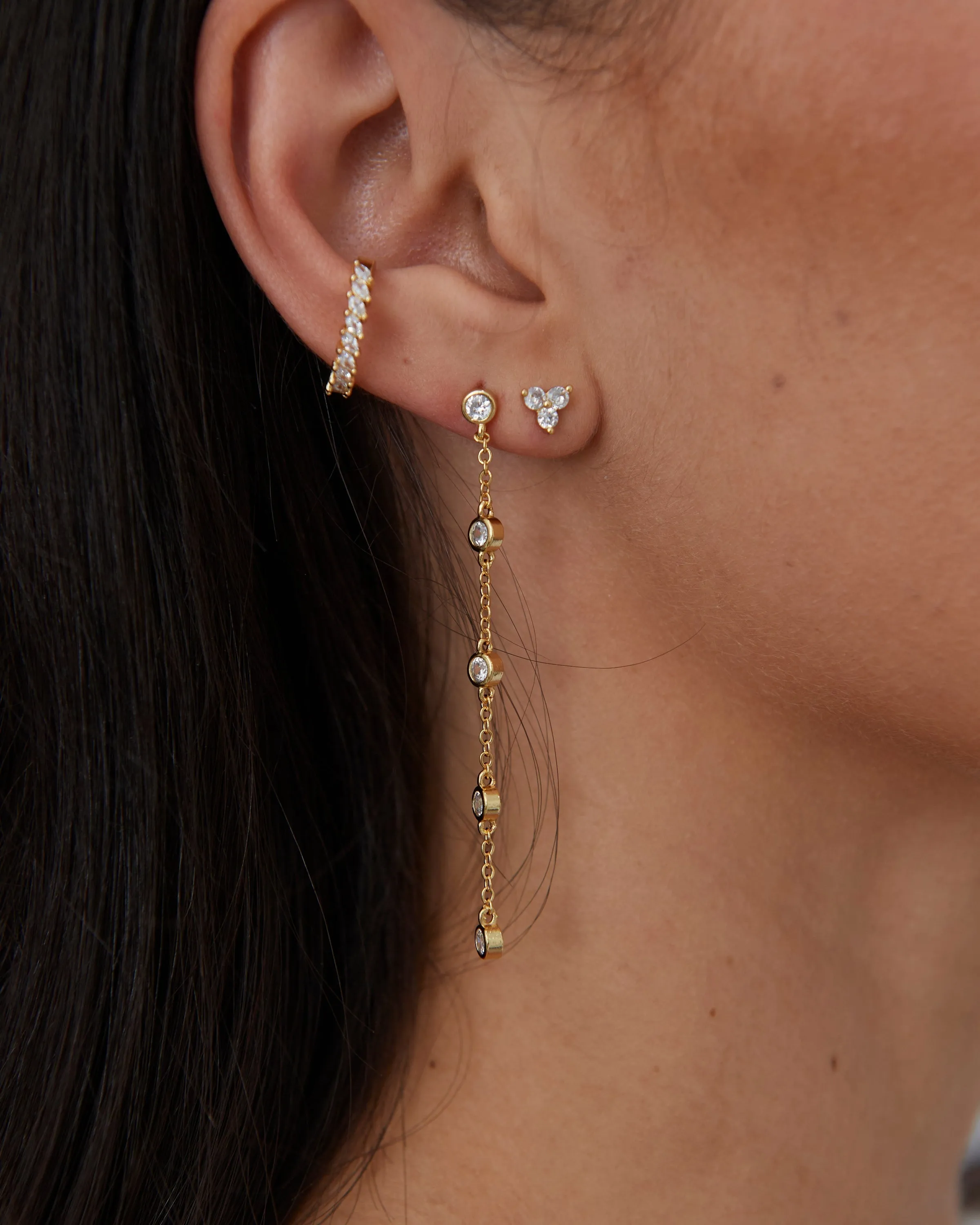 Elegant Capri Gold Plated Drop Earrings - Hypoallergenic & Tarnish Resistant