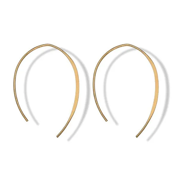 Elisa Nova Open Hoop Earrings – 18K Gold Vermeil, Lightweight and Unique