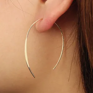 Elisa Nova Open Hoop Earrings – 18K Gold Vermeil, Lightweight and Unique