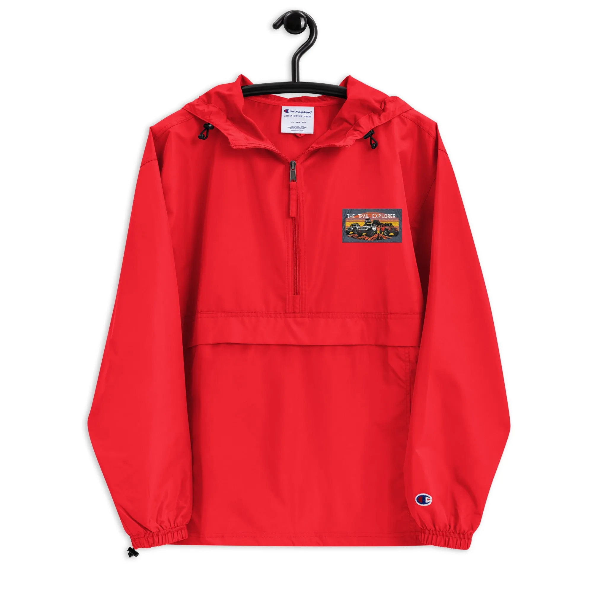 Embroidered Champion Packable Jacket The Trail Explorer