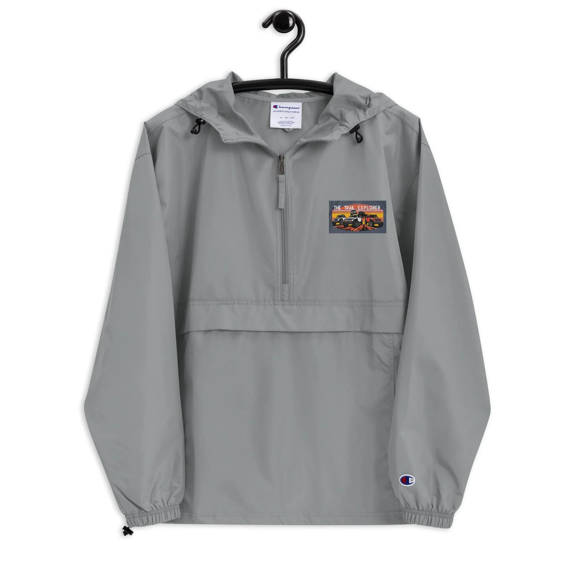 Embroidered Champion Packable Jacket The Trail Explorer