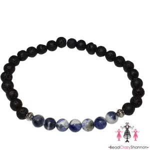 Essential Oil Diffuser Bracelet [Blue Sodalite]