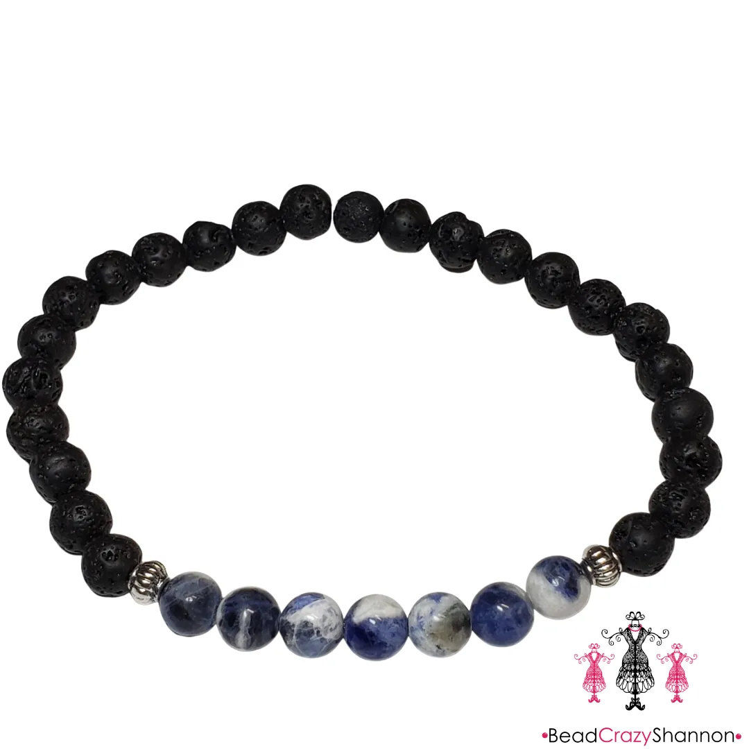 Essential Oil Diffuser Bracelet [Blue Sodalite]
