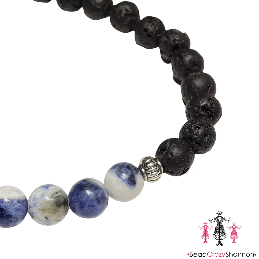 Essential Oil Diffuser Bracelet [Blue Sodalite]