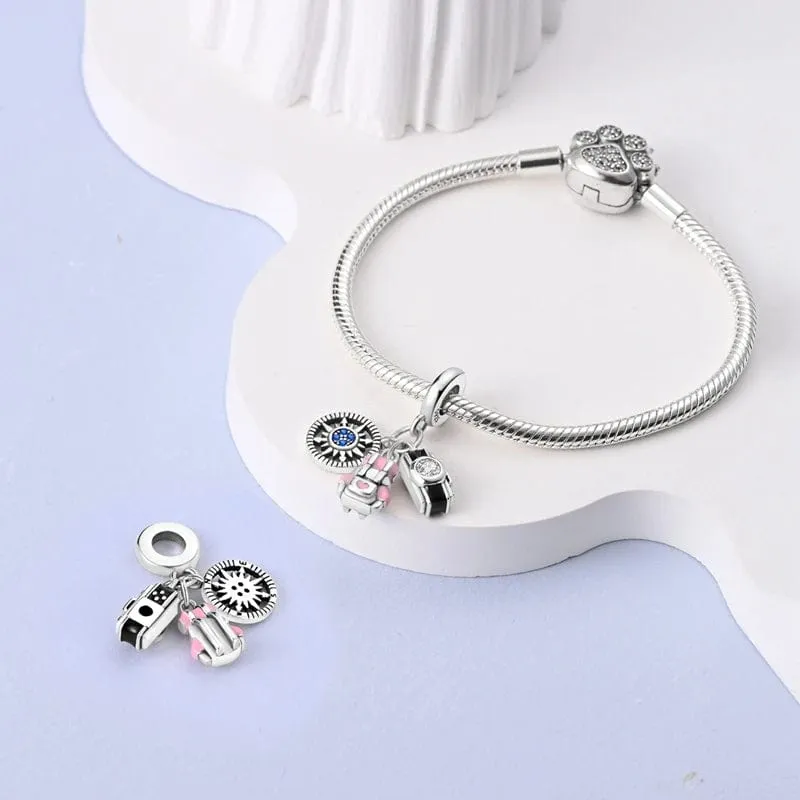 Explorer Camera and Backpack Travel Dangle Charm