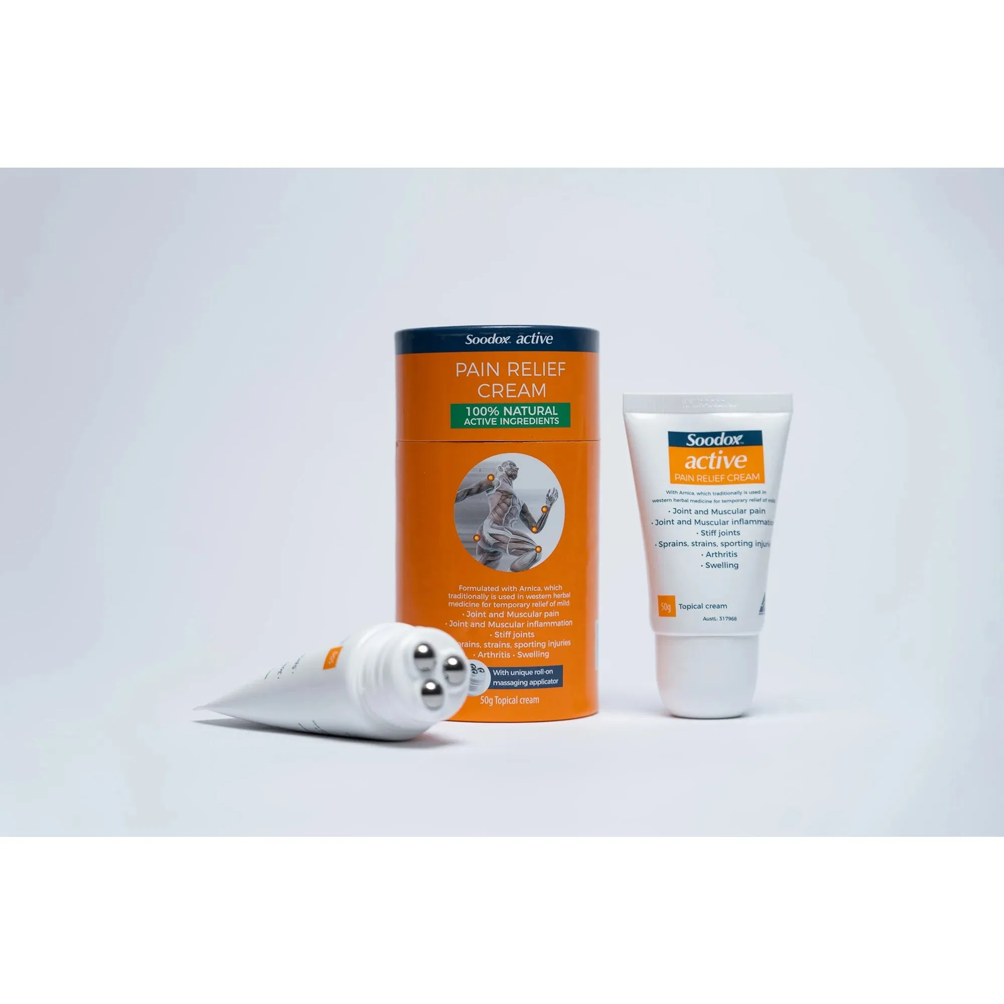 Fasciitis Fighter ROUND 2   Soodox™ Active Pain Relief Cream 50g Bundle