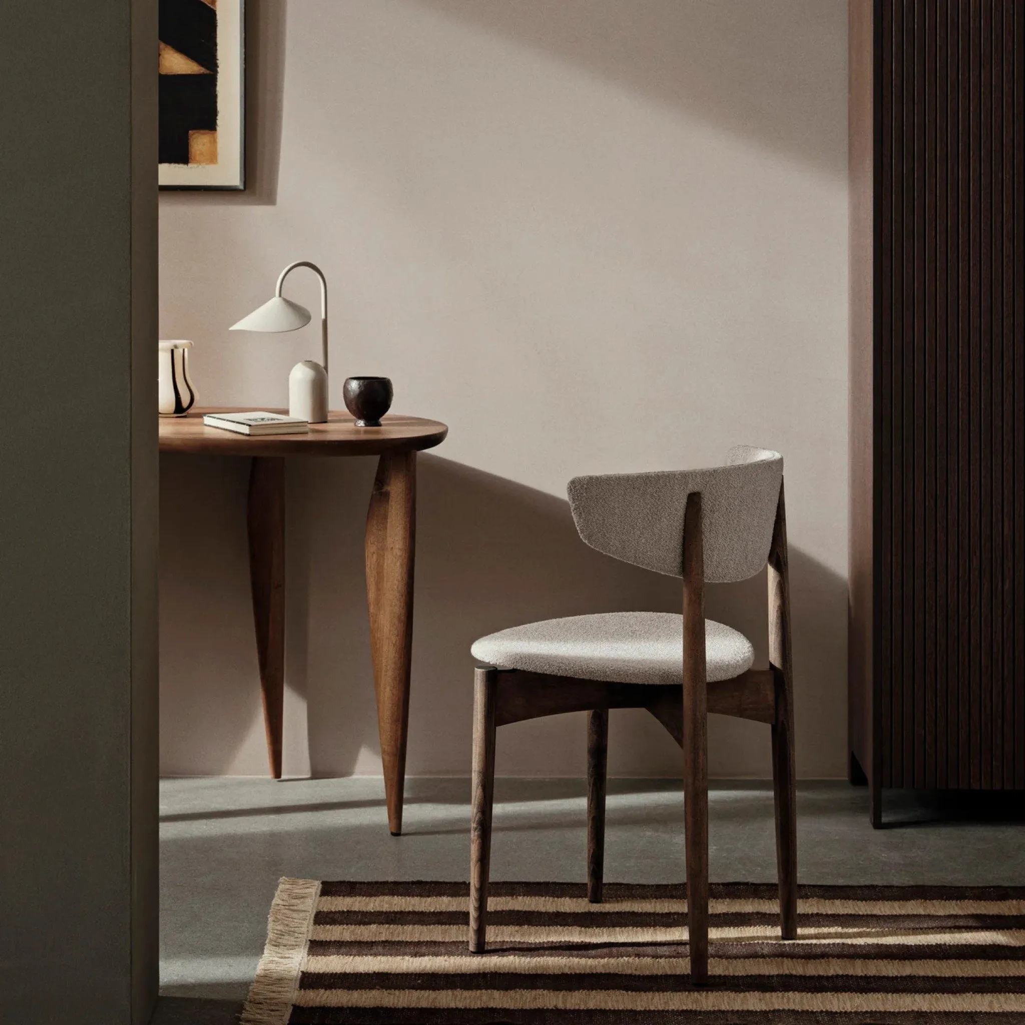 FERM LIVING Ives Rug, Tan/Chocolate – 2 Sizes
