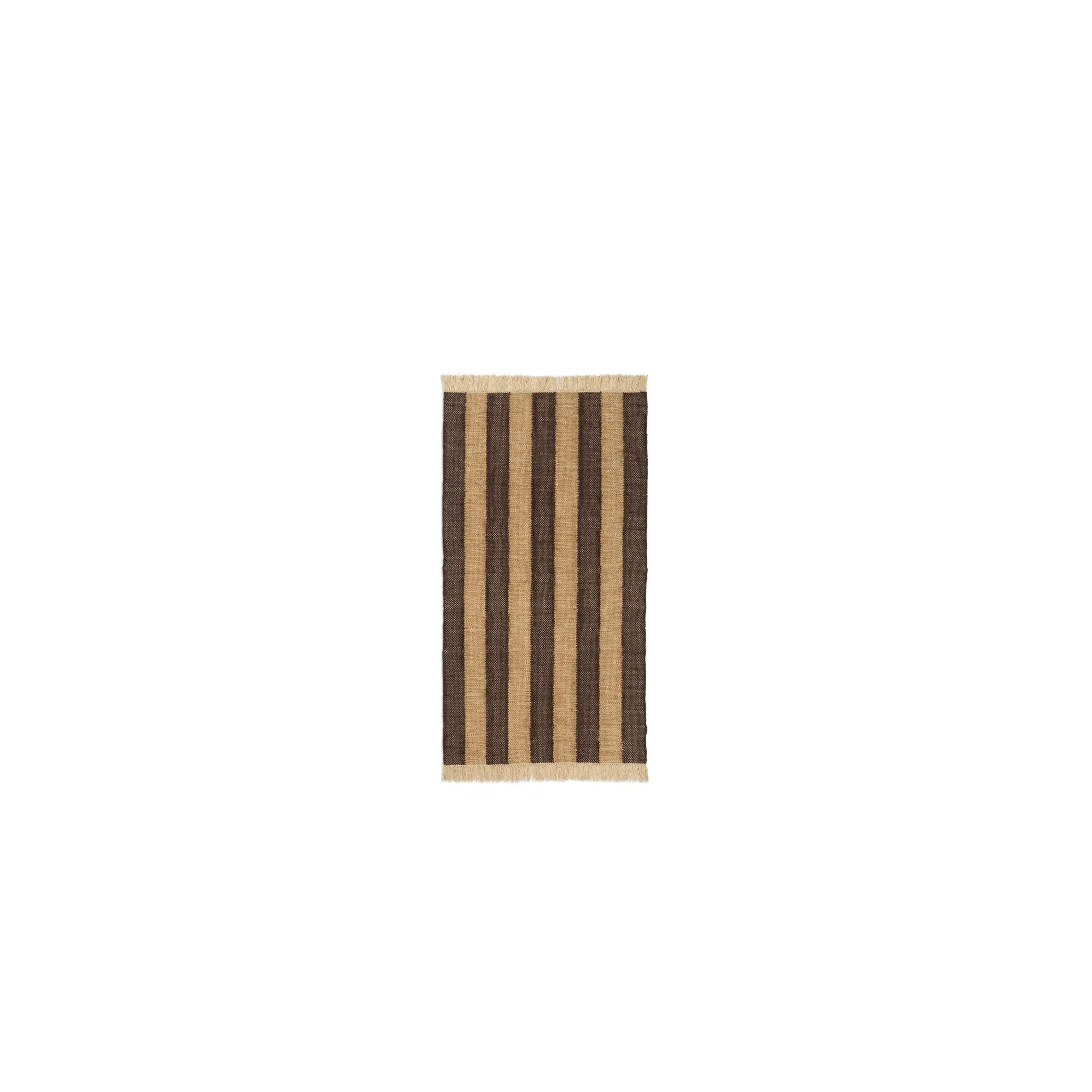 FERM LIVING Ives Rug, Tan/Chocolate – 2 Sizes