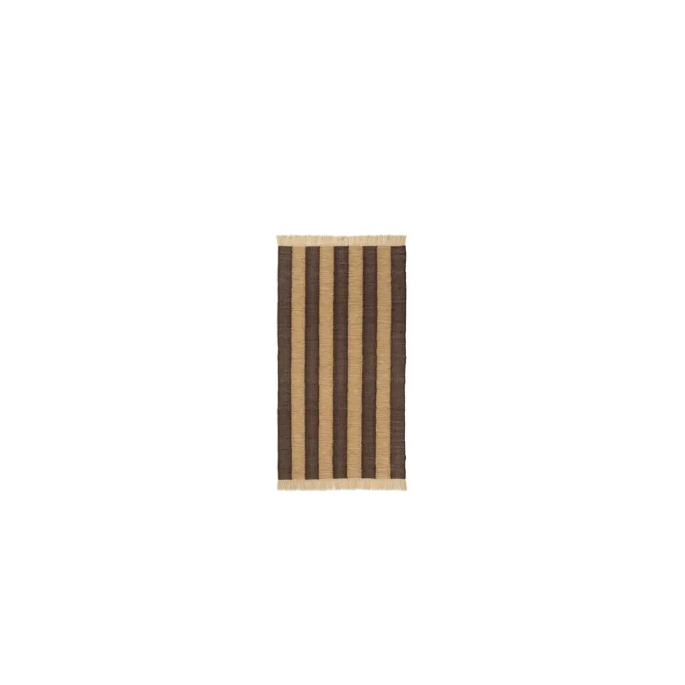 FERM LIVING Ives Rug, Tan/Chocolate – 2 Sizes