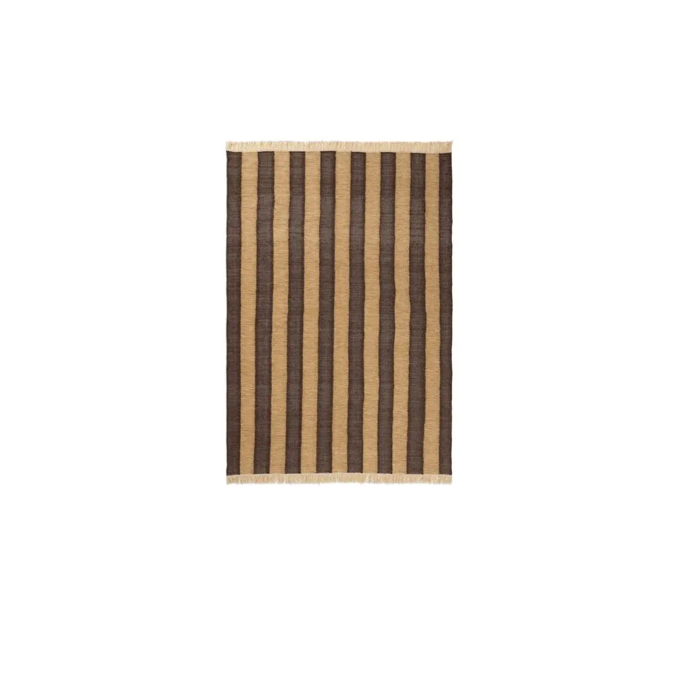 FERM LIVING Ives Rug, Tan/Chocolate – 2 Sizes