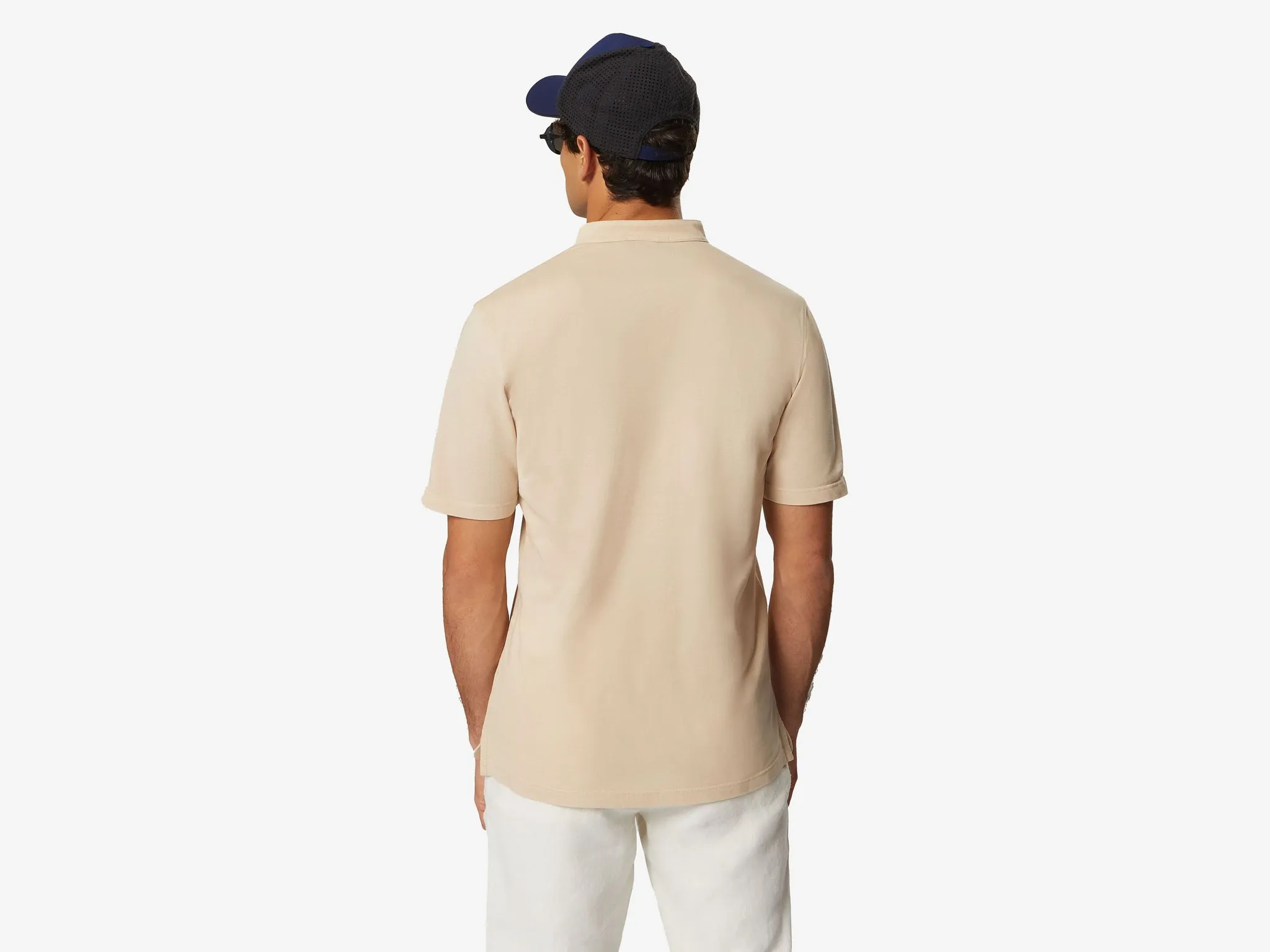 Fish Tail Short Cotton Shirt - Beige