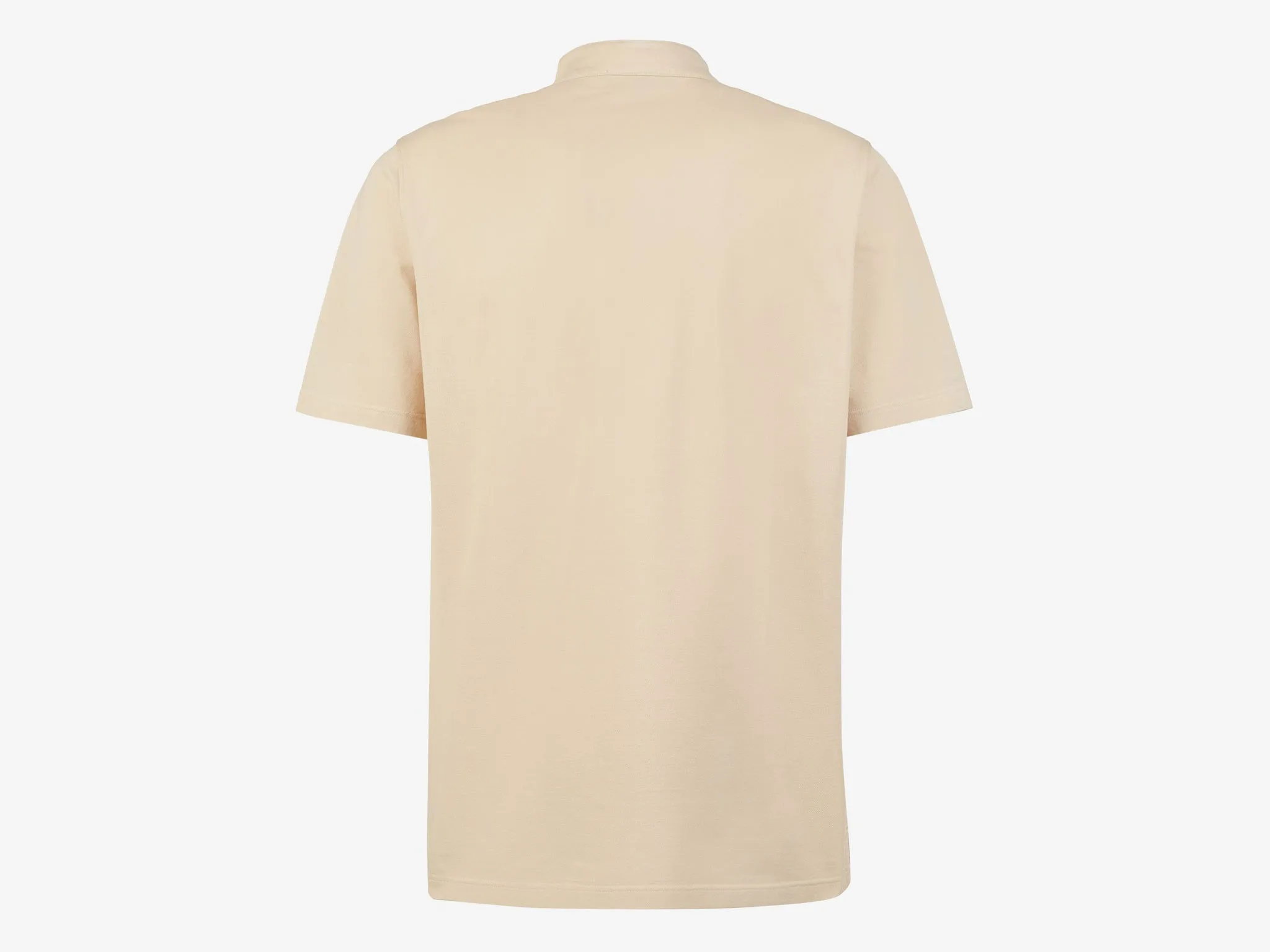 Fish Tail Short Cotton Shirt - Beige