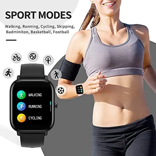 Fitness Tracker Blood Pressure Heart Rate Monitor Blood Oxygen Activity Tracker Pedometer Big Fitness Tracker Sleep Monitor Smart Watches for Women Men