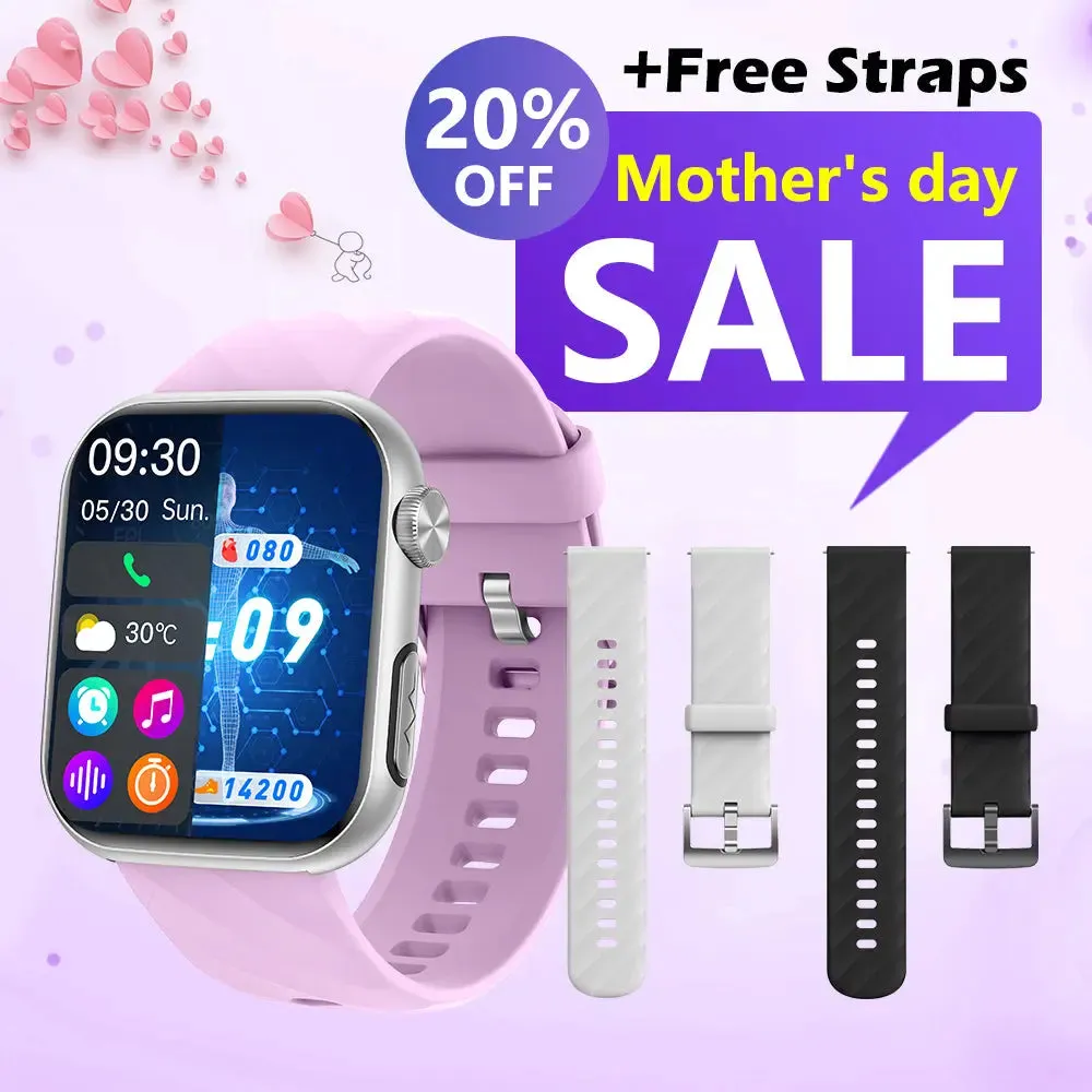 FITVII SmartWatch ECG with Heart Rate Blood Pressure Monitor-GT5 PRO MAX