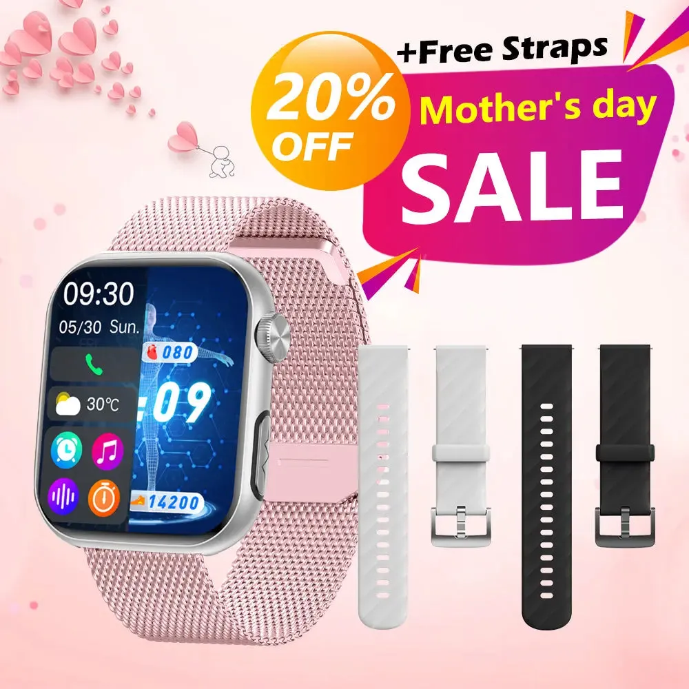FITVII SmartWatch ECG with Heart Rate Blood Pressure Monitor-GT5 PRO MAX
