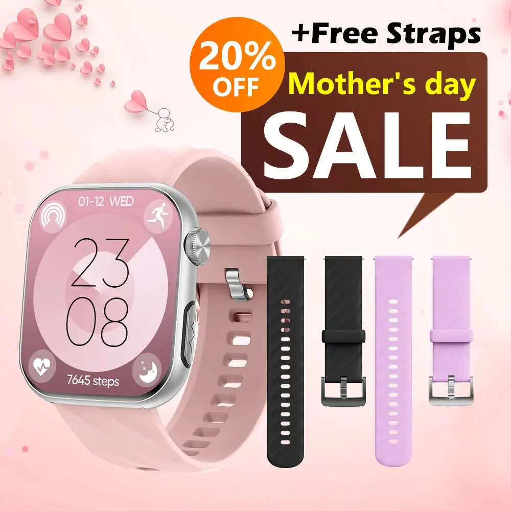 FITVII SmartWatch ECG with Heart Rate Blood Pressure Monitor-GT5 PRO MAX