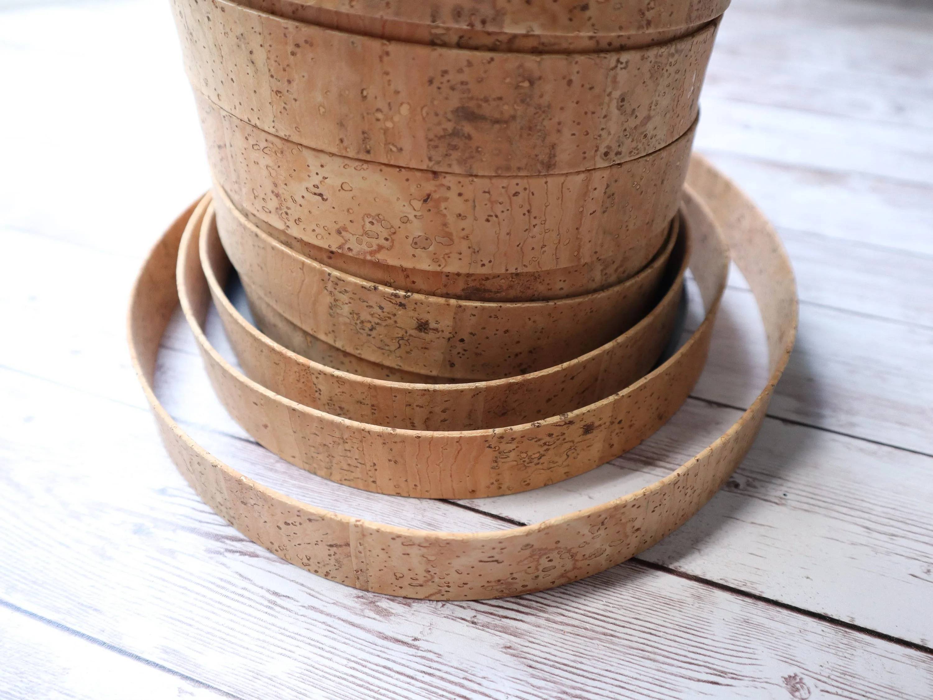 Flat Cork Cord by the Yard-  Natural