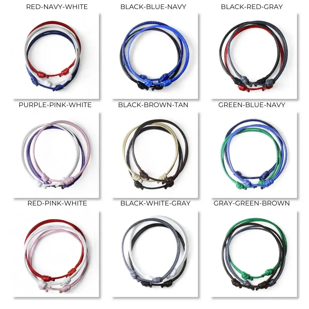 Forest Mist Trio - Triple Cord Bracelet Set
