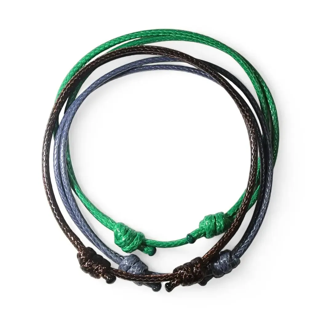 Forest Mist Trio - Triple Cord Bracelet Set