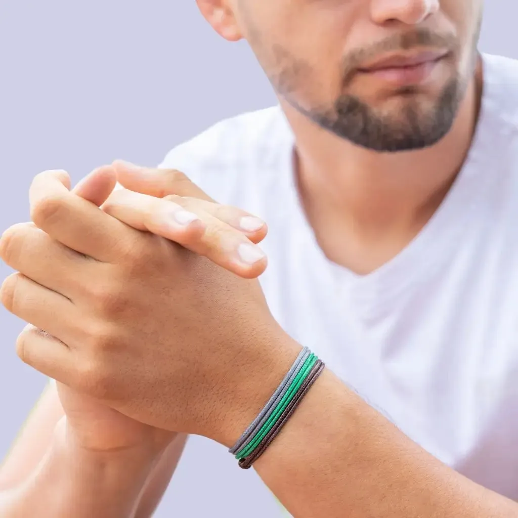Forest Mist Trio - Triple Cord Bracelet Set