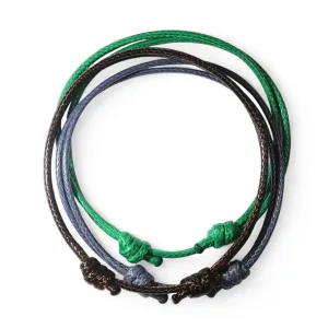 Forest Mist Trio - Triple Cord Bracelet Set