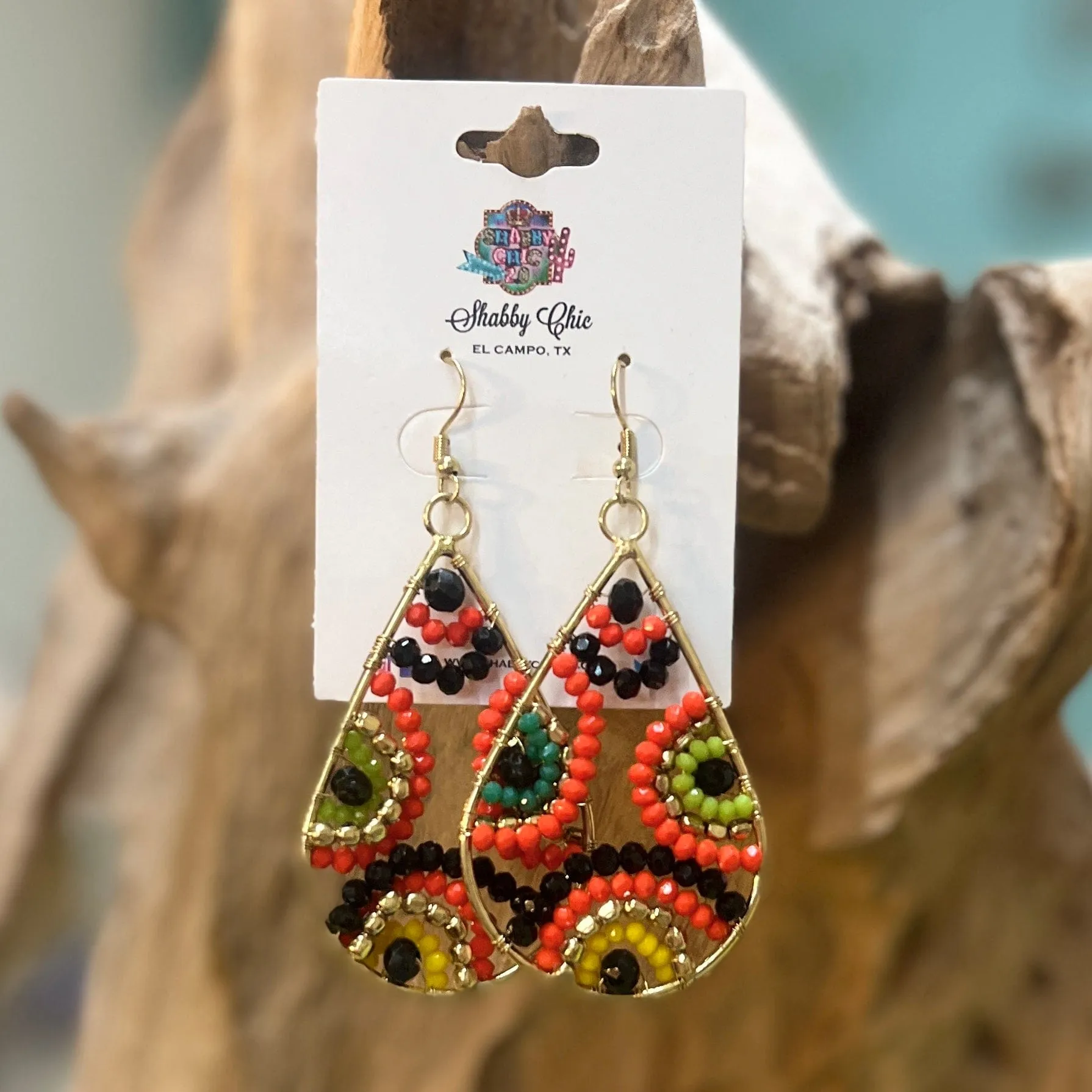Free Your Mind Earrings - Black/Orange