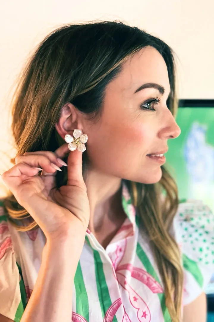 Freshwater Pearl Spring Bloom Earring