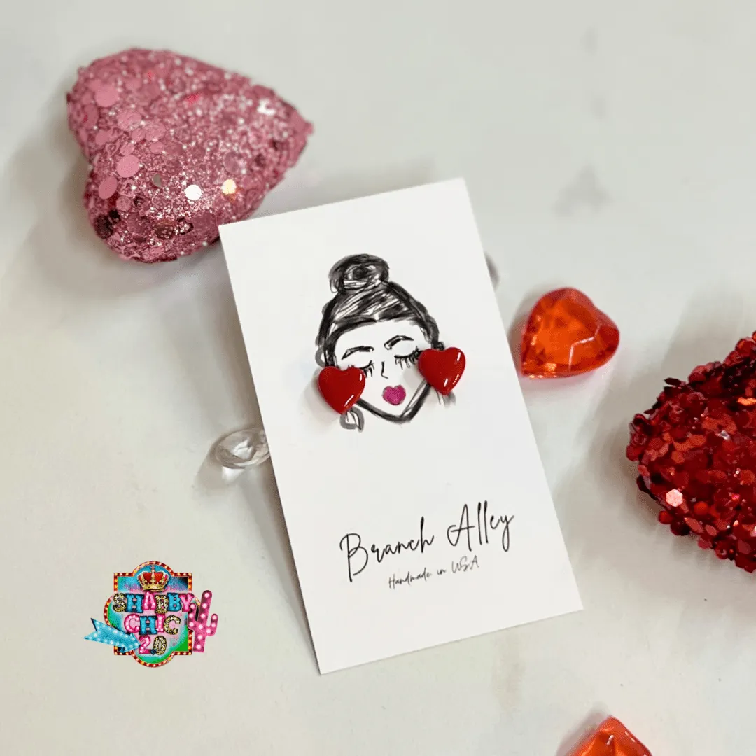 Full of Color Clay Heart Earrings