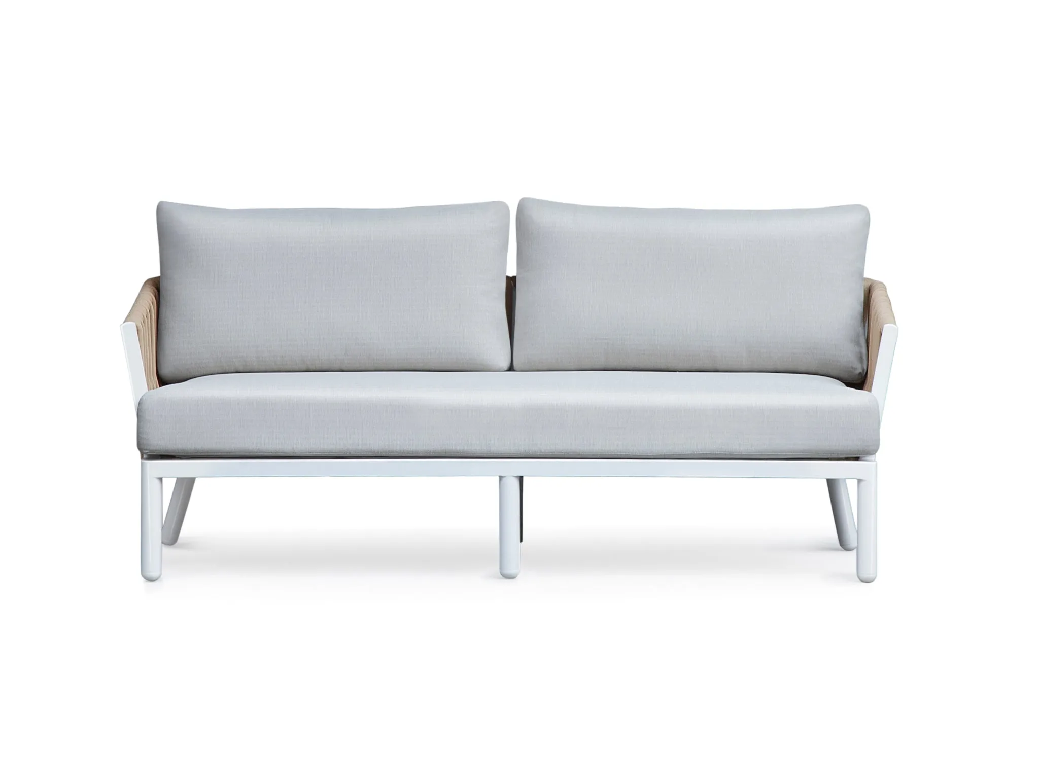 FurnitureOkay Hawaii 4-Piece Rope Outdoor Lounge Setting — White