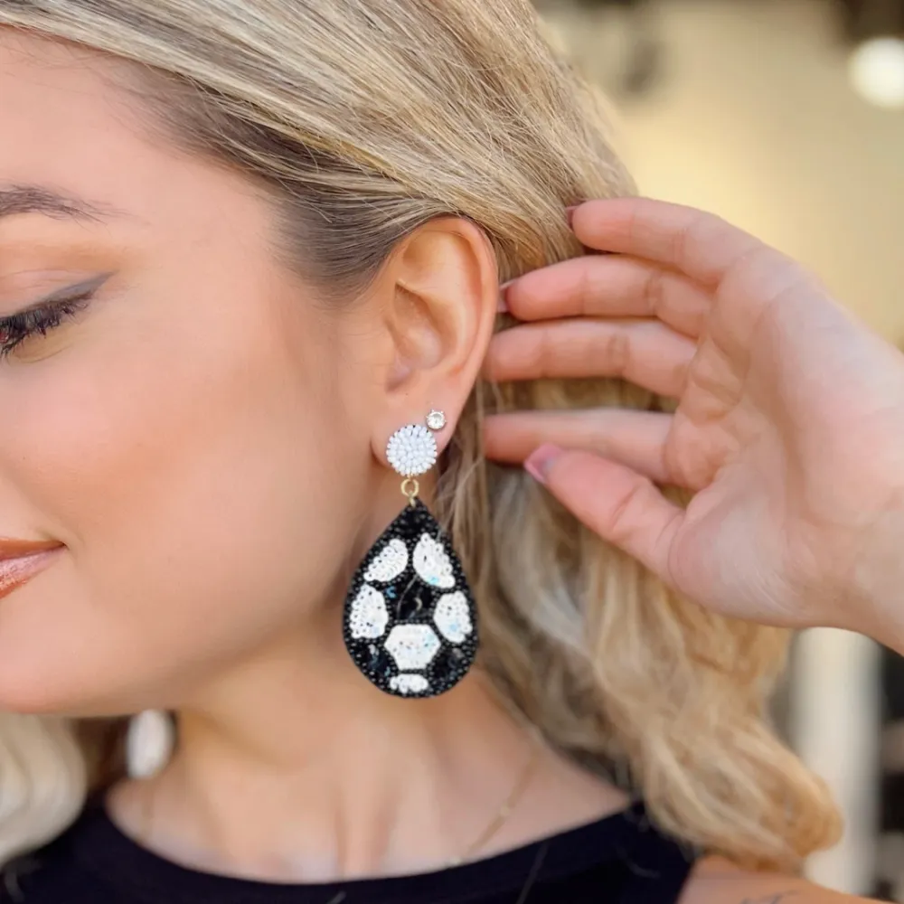 GAMEDAY SPORTS BALL SEQUIN DANGLE EARRING