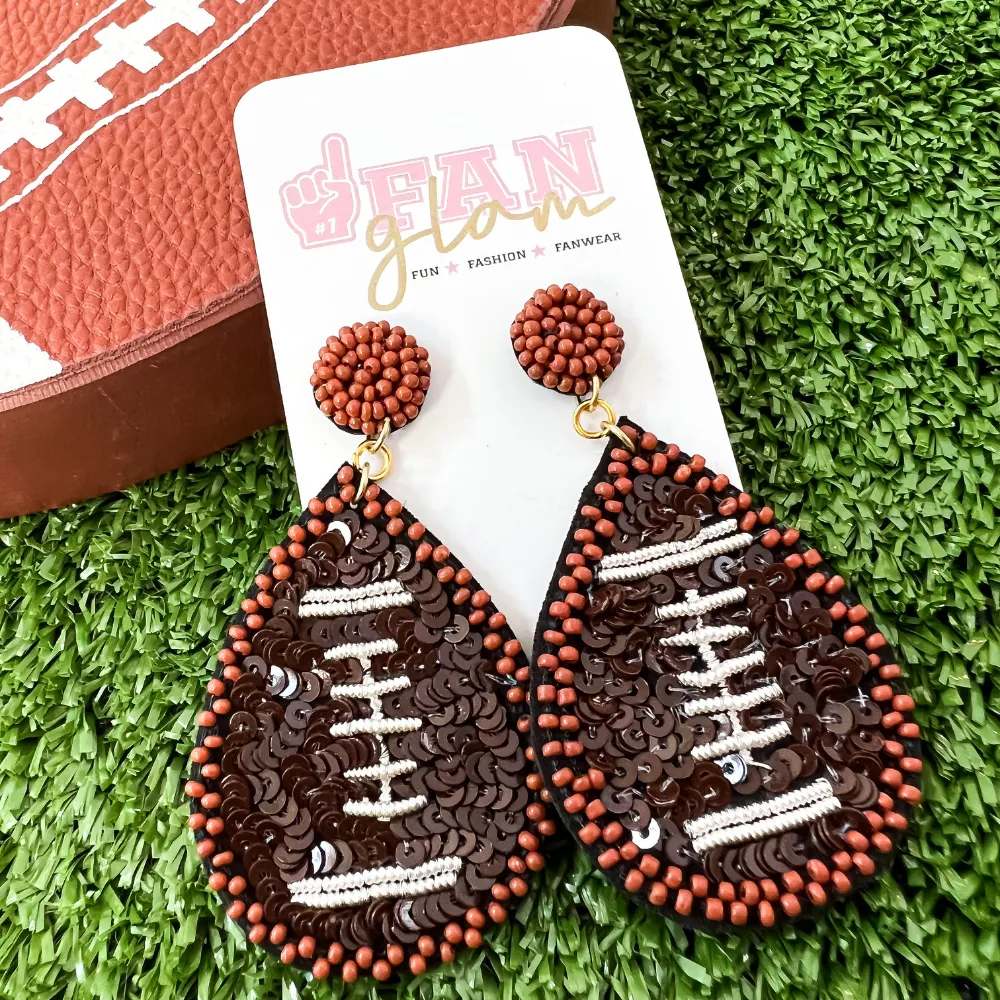 GAMEDAY SPORTS BALL SEQUIN DANGLE EARRING