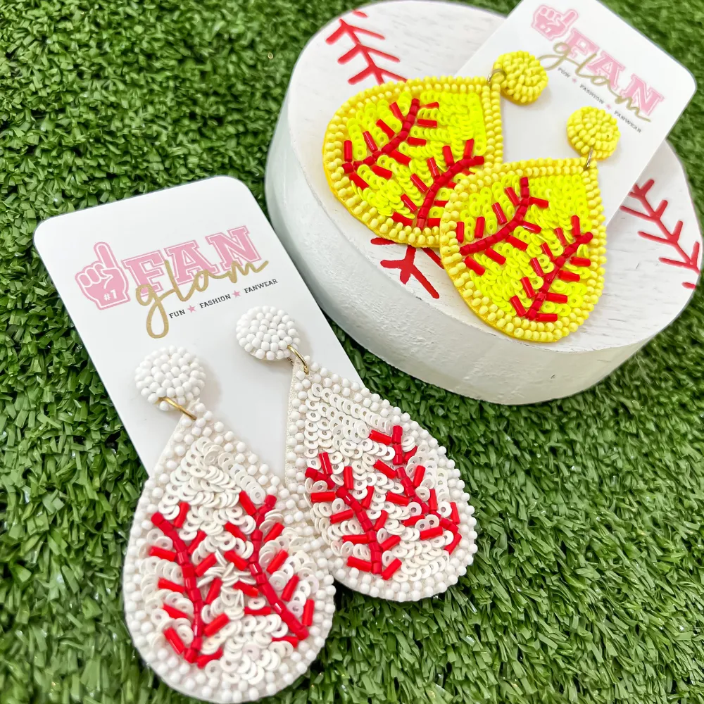 GAMEDAY SPORTS BALL SEQUIN DANGLE EARRING