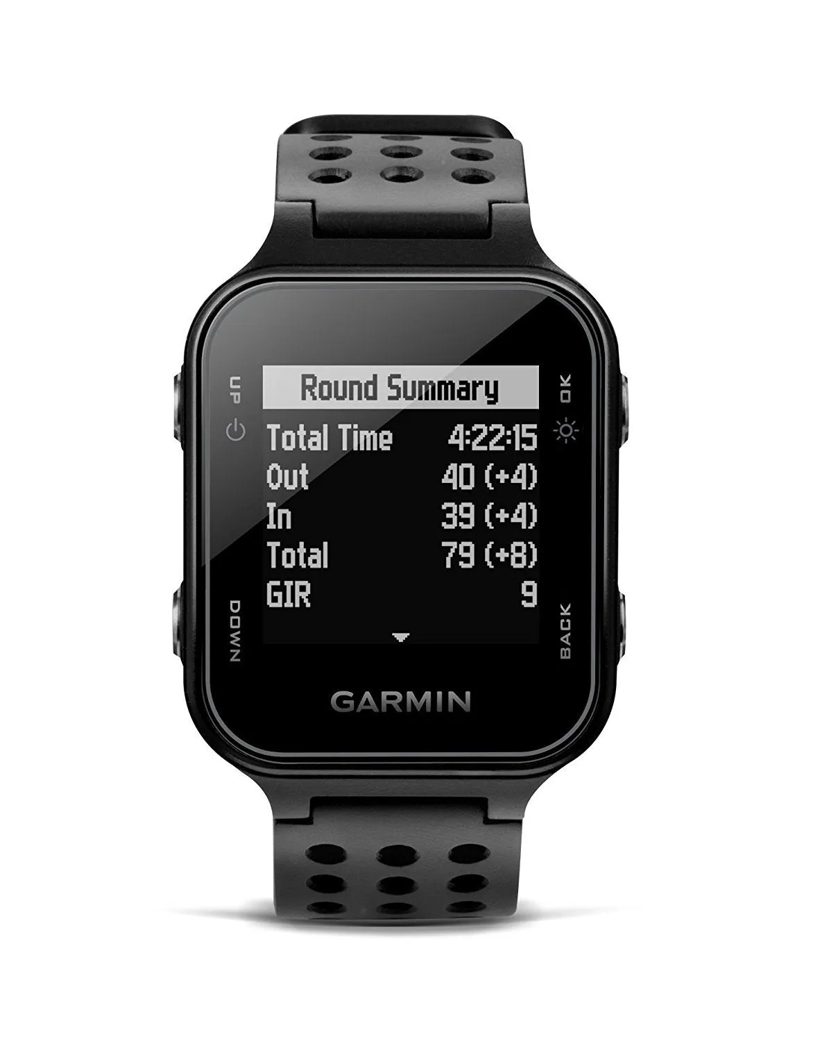 Garmin 010-03723-01 Approach S20, GPS Golf Watch with Step Tracking, Preloaded Courses, Black