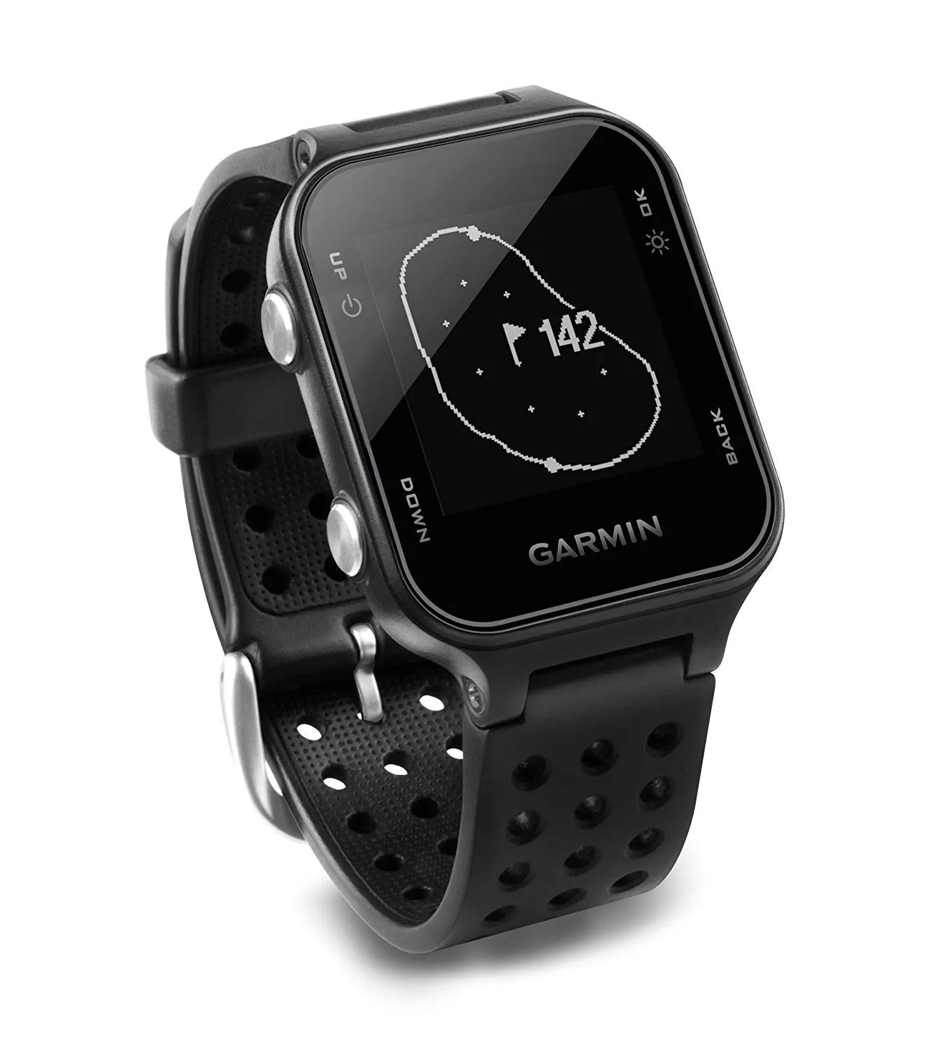 Garmin 010-03723-01 Approach S20, GPS Golf Watch with Step Tracking, Preloaded Courses, Black
