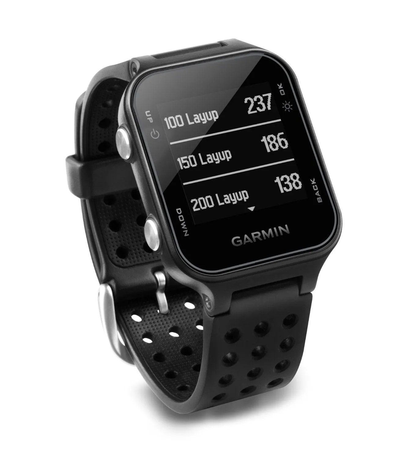 Garmin 010-03723-01 Approach S20, GPS Golf Watch with Step Tracking, Preloaded Courses, Black