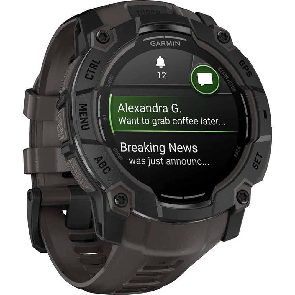 Garmin 3 - 50 mm GPS Smartwatch AMOLED Neo Tropic with Charging Dock Bundle