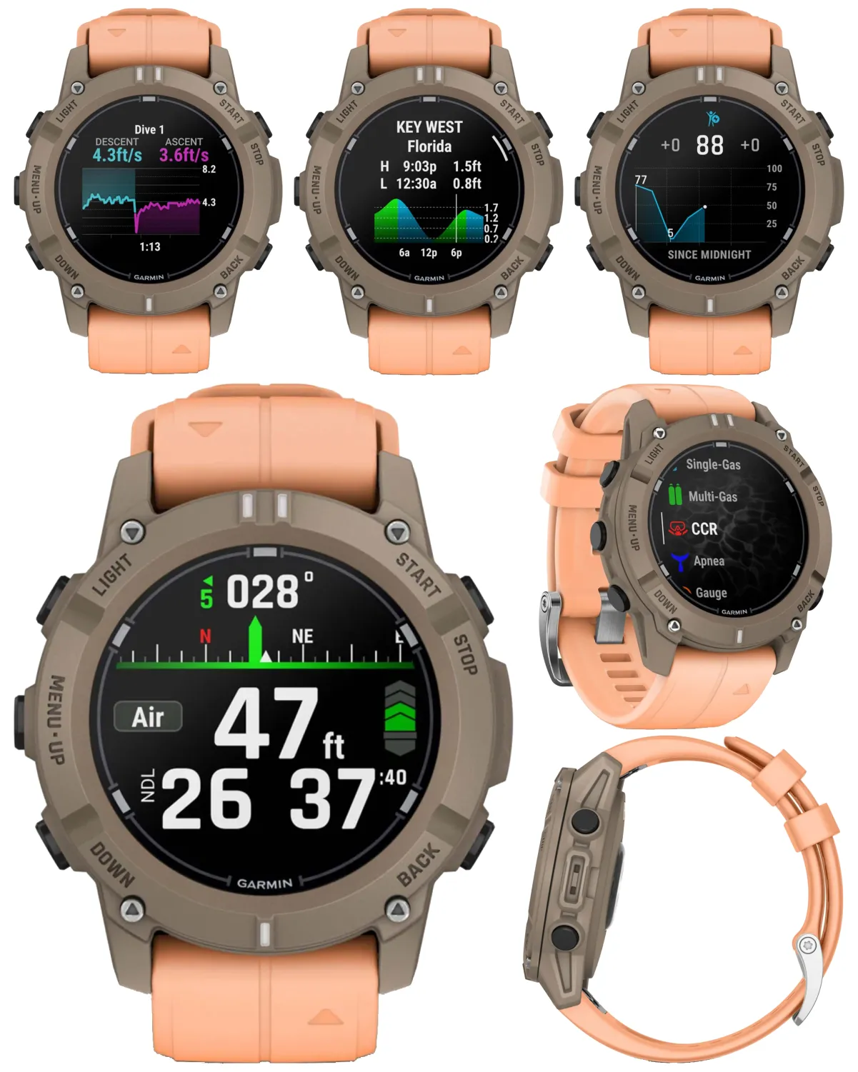 Garmin Descent G2 Watch-style Dive Computer Smartwatch, AMOLED Display, Diving, Wearable4U