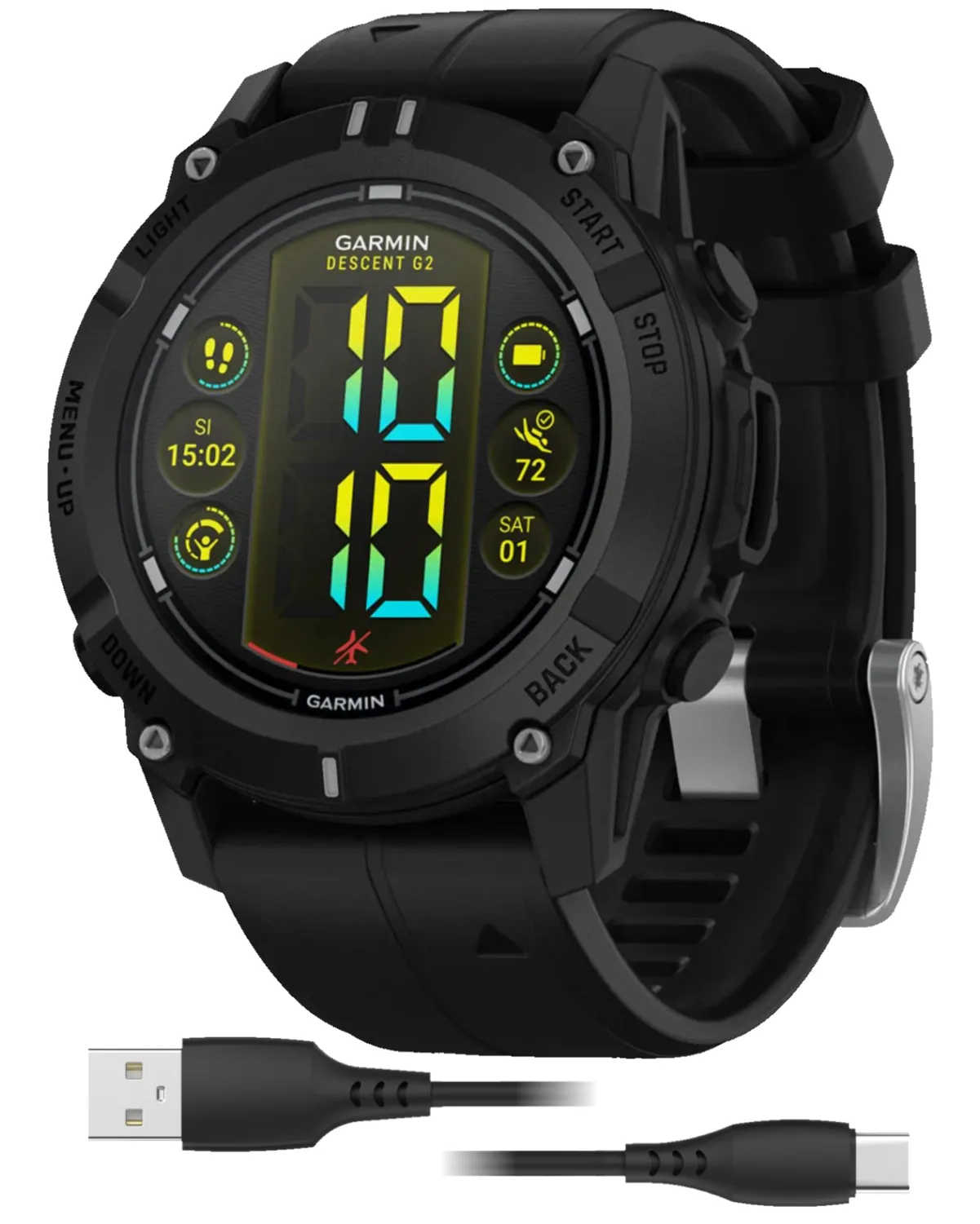 Garmin Descent G2 Watch-style Dive Computer Smartwatch, AMOLED Display, Diving, Wearable4U