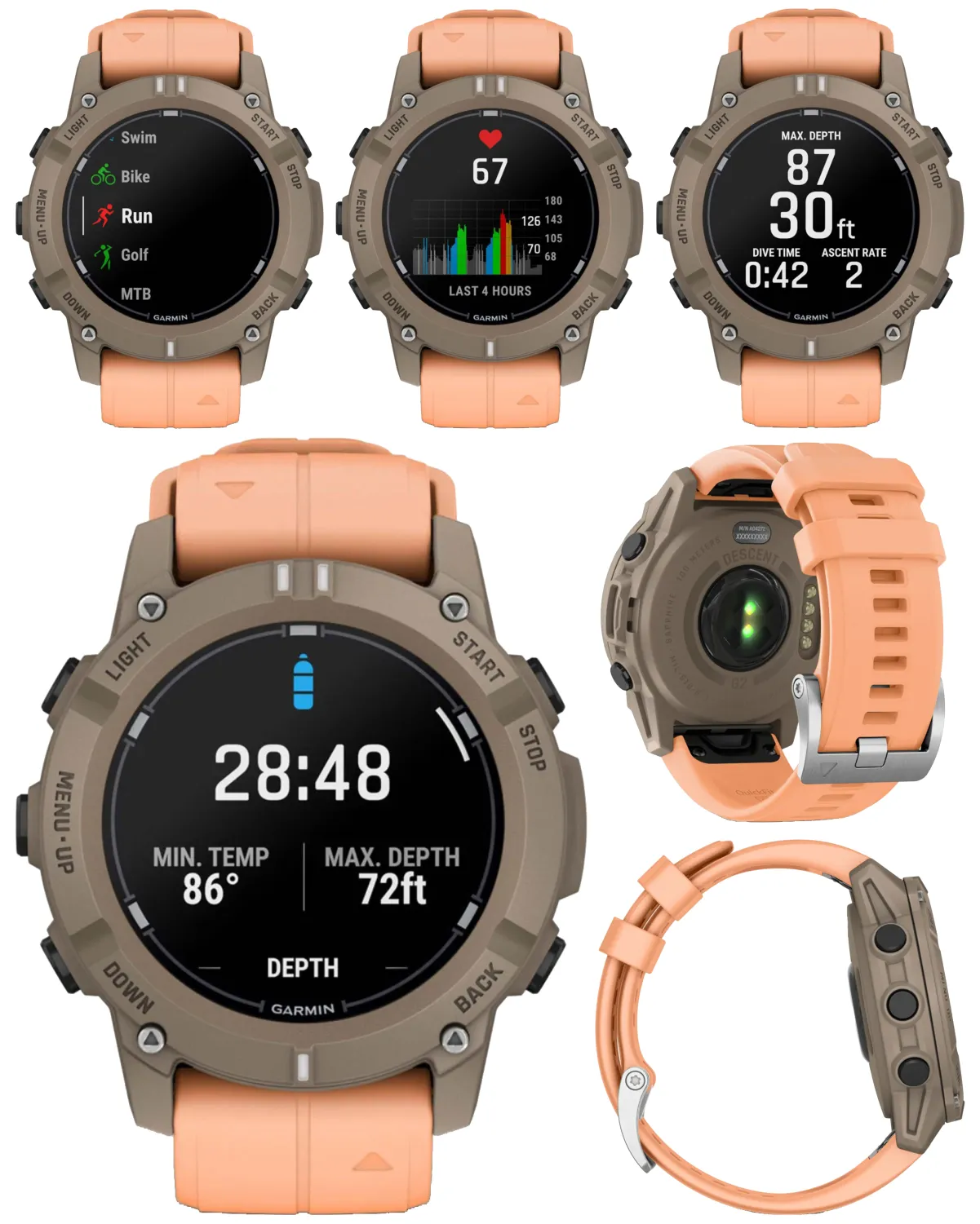 Garmin Descent G2 Watch-style Dive Computer Smartwatch, AMOLED Display, Diving, Wearable4U