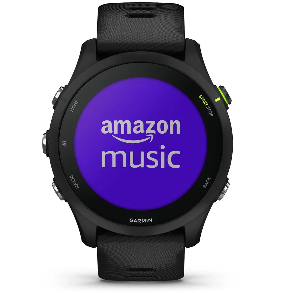 Garmin Forerunner 255 Music GPS Smartwatch Black Bottle & Heart Rate Strap M-XL