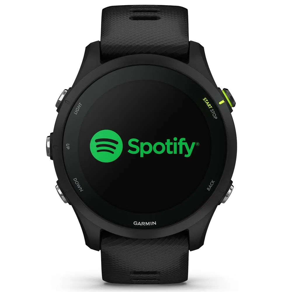 Garmin Forerunner 255 Music GPS Smartwatch Black Bottle & Heart Rate Strap M-XL