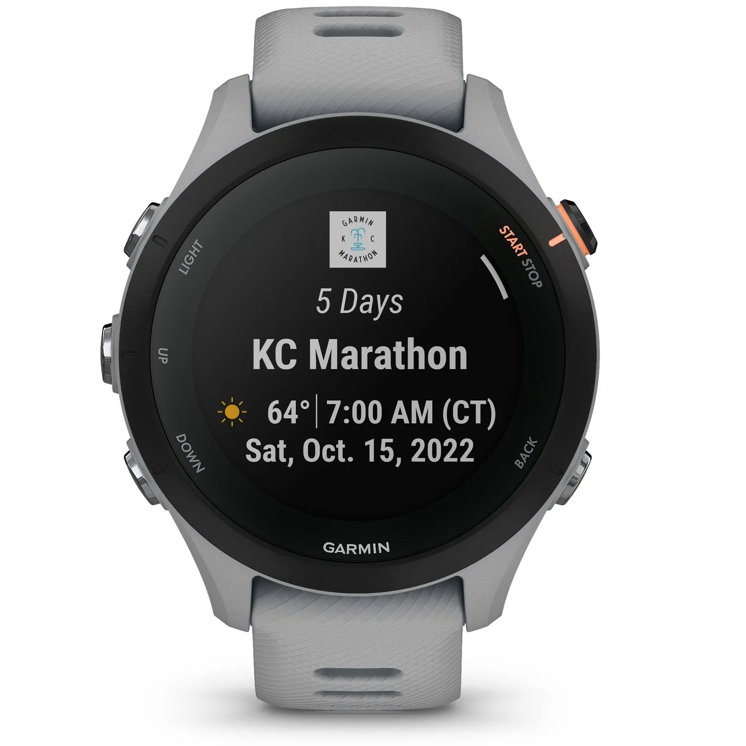 Garmin Forerunner 255S GPS Smartwatch, Powder Grey