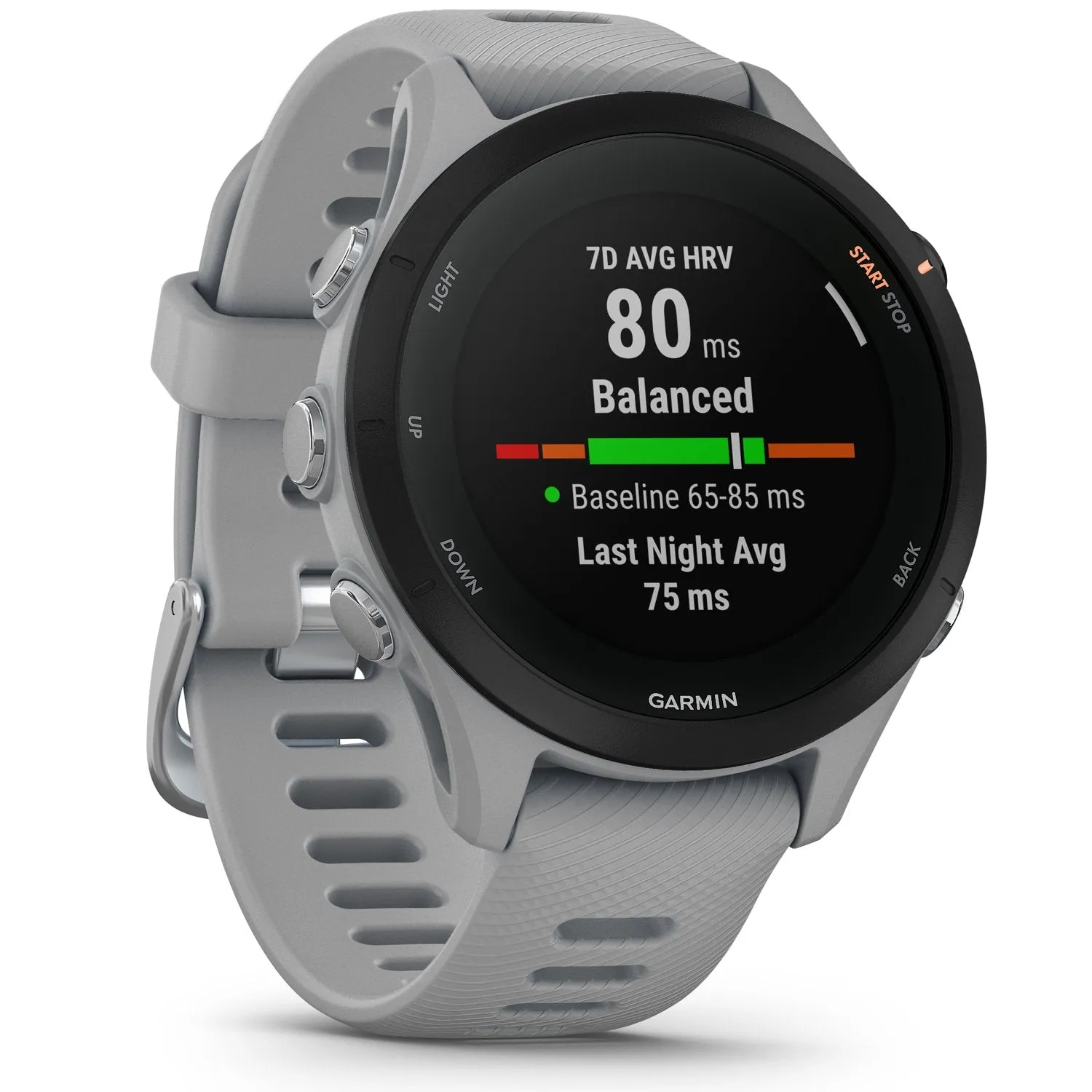 Garmin Forerunner 255S GPS Smartwatch, Powder Grey
