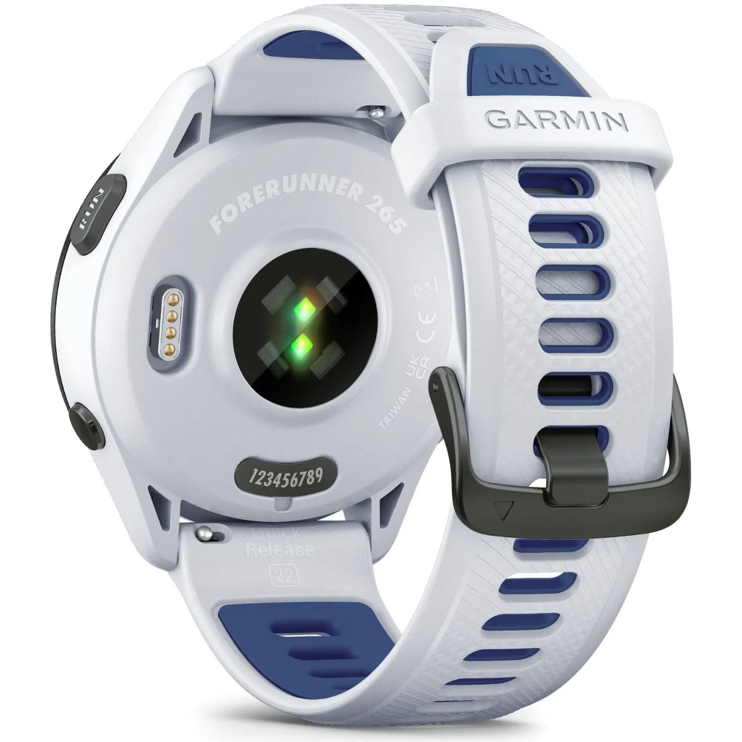 Garmin Forerunner 265 GPS Smartwatch, Whitestone   Charging Dock   Dust Cover Bundle