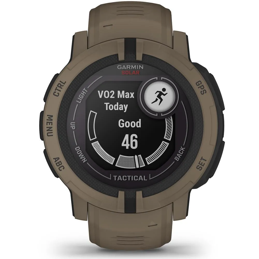 Garmin Instinct 2 Solar Smartwatch, Tactical Edition, Coyote Tan   Accessories Bundle