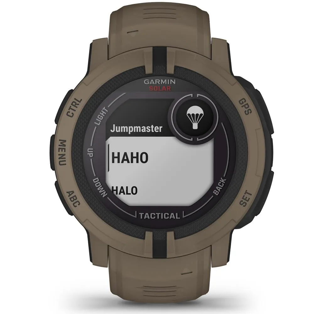 Garmin Instinct 2 Solar Smartwatch, Tactical Edition, Coyote Tan   Accessories Bundle