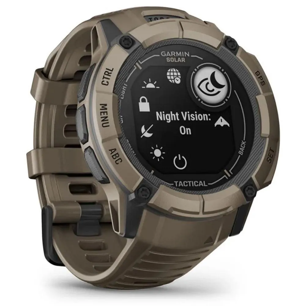 Garmin Instinct 2X Solar Smartwatch Coyote Tan   Bottle & Heart Rate Strap XS-S