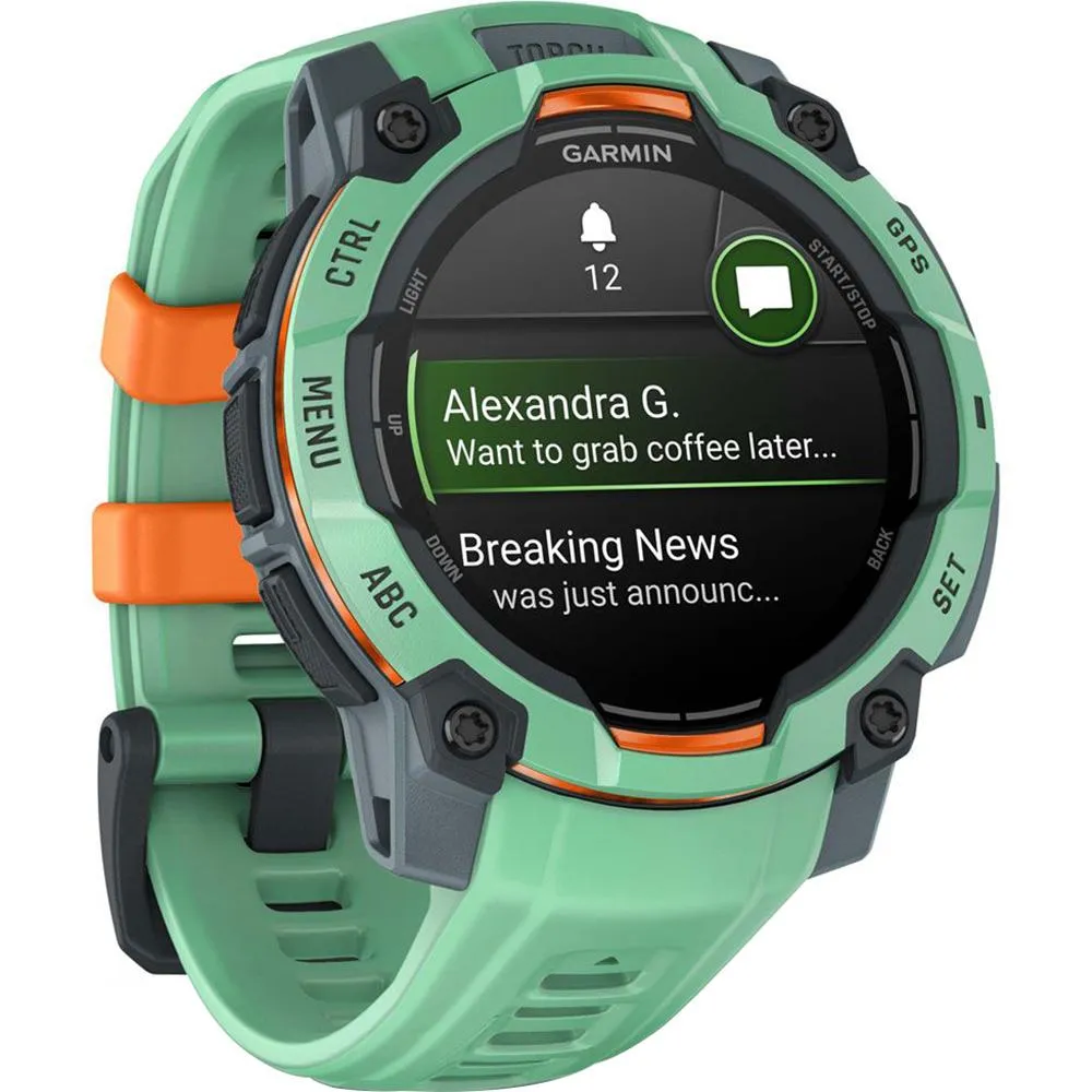 Garmin Instinct 3-45 mm GPS Smartwatch AMOLED Neo Tropic   Charging Dock Bundle